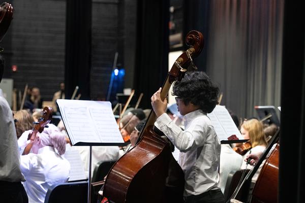 Students performing at the 2023-2024 All County Orchestra Concert